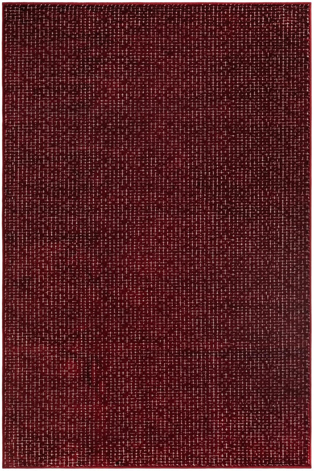 Burgundy Red 4' 1 x 6' 1 Aakaar Rectangle Area Rug 85% Polypropylene & 15% Chenille Living Room Bedroom Carpet for Sale at Rug Engine