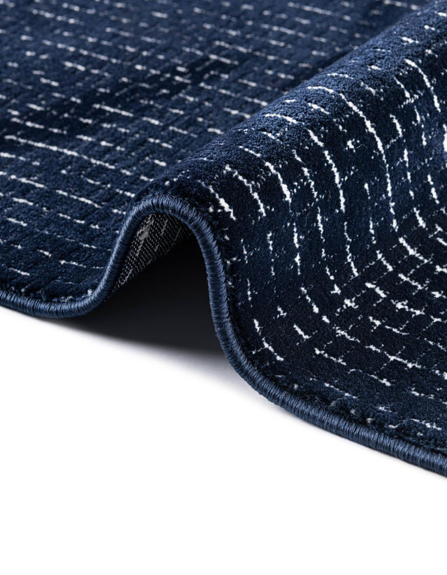 Midnight Blue 2' x 6' 1 Aakaar Runner Area Rug 85% Polypropylene & 15% Chenille Living Room Bedroom Carpet for Sale at Rug Engine