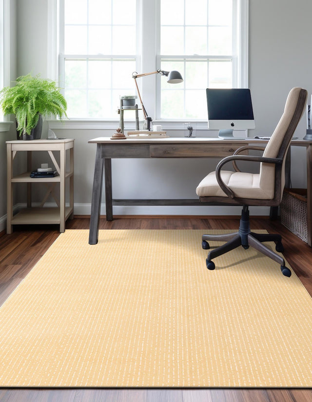Beige and Cream 5' 3 x 8' Aakaar Rectangle Area Rug 85% Polypropylene & 15% Chenille Living Room Bedroom Carpet for Sale at Rug Engine