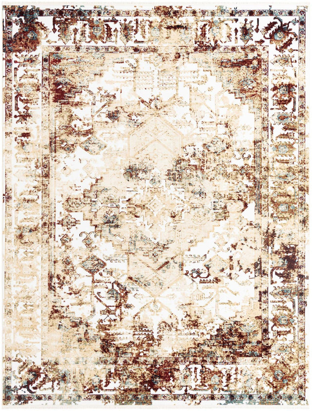 Multicolor 7' 10 x 10' Narenj Rectangle Area Rug 85% Polypropylene & 15% Polyester Traditional Classic Carpet for Living, Dining, Bedrooms, Office for Sale at Rug Engine