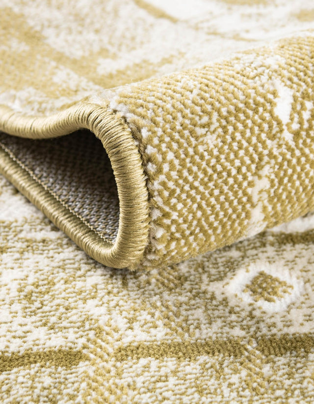 Olive Green 4' 1 x 6' 1 Narenj Rectangle Area Rug 85% Polypropylene & 15% Polyester Traditional Classic Carpet for Living, Dining, Bedrooms, Office for Sale at Rug Engine