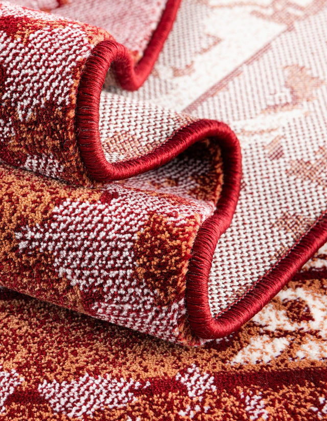 Burgundy Red 2' x 6' 1 Narenj Runner Area Rug 85% Polypropylene & 15% Polyester Traditional Classic Carpet for Living, Dining, Bedrooms, Office for Sale at Rug Engine
