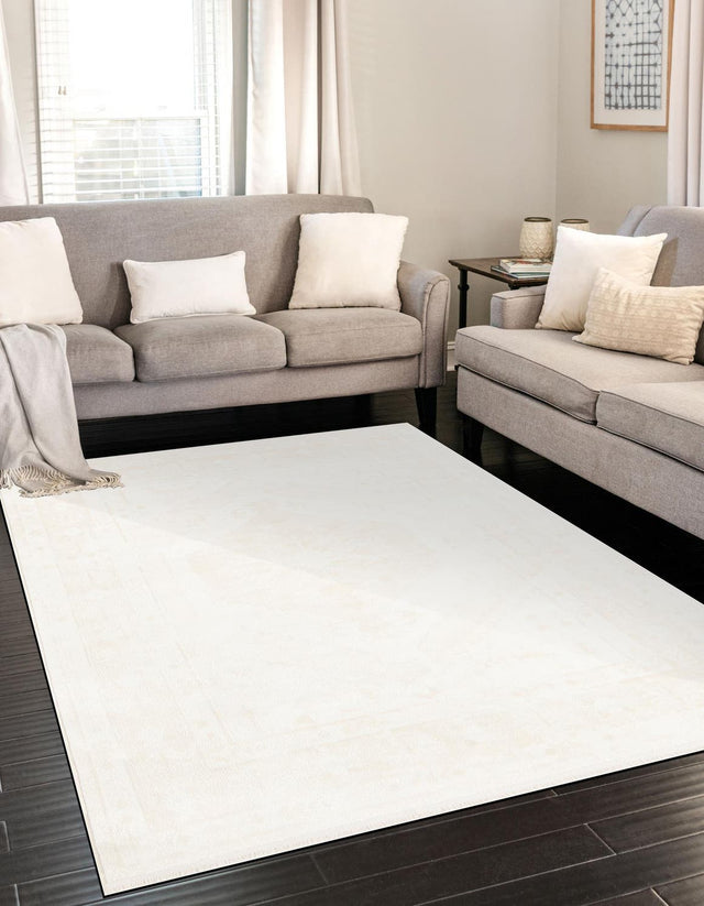 Ivory 4' 1 x 6' 1 Narenj Rectangle Area Rug 85% Polypropylene & 15% Polyester Traditional Classic Carpet for Living, Dining, Bedrooms, Office for Sale at Rug Engine