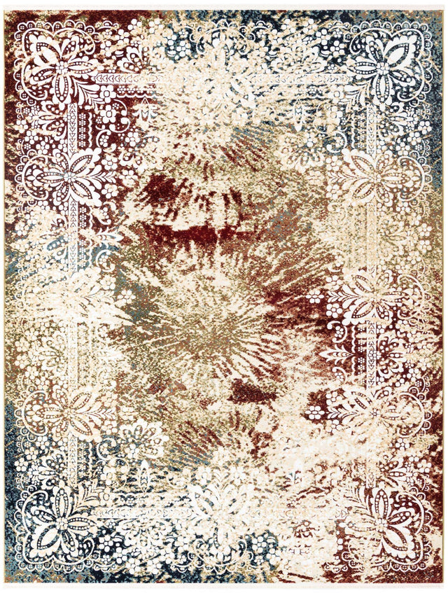 Multicolor 7' 10 x 10' Narenj Rectangle Area Rug 85% Polypropylene & 15% Polyester Traditional Classic Carpet for Living, Dining, Bedrooms, Office for Sale at Rug Engine
