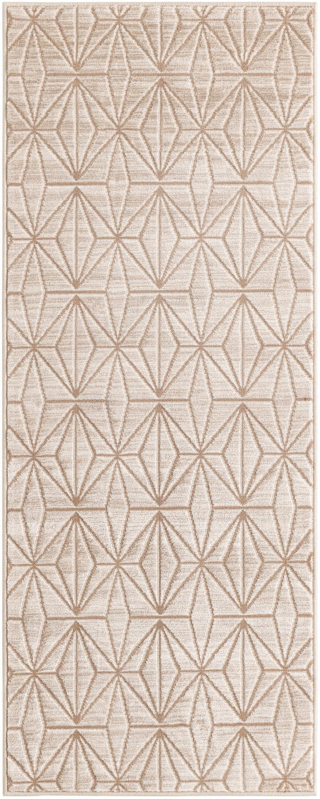 Beige 2' x 5' 1 Jill Zarin Uptown Runner Area Rug 70% Polypropylene & 30% Polyester Contemporary Carpet for Living, Dining, Office, Bedroom for Sale at Rug Engine