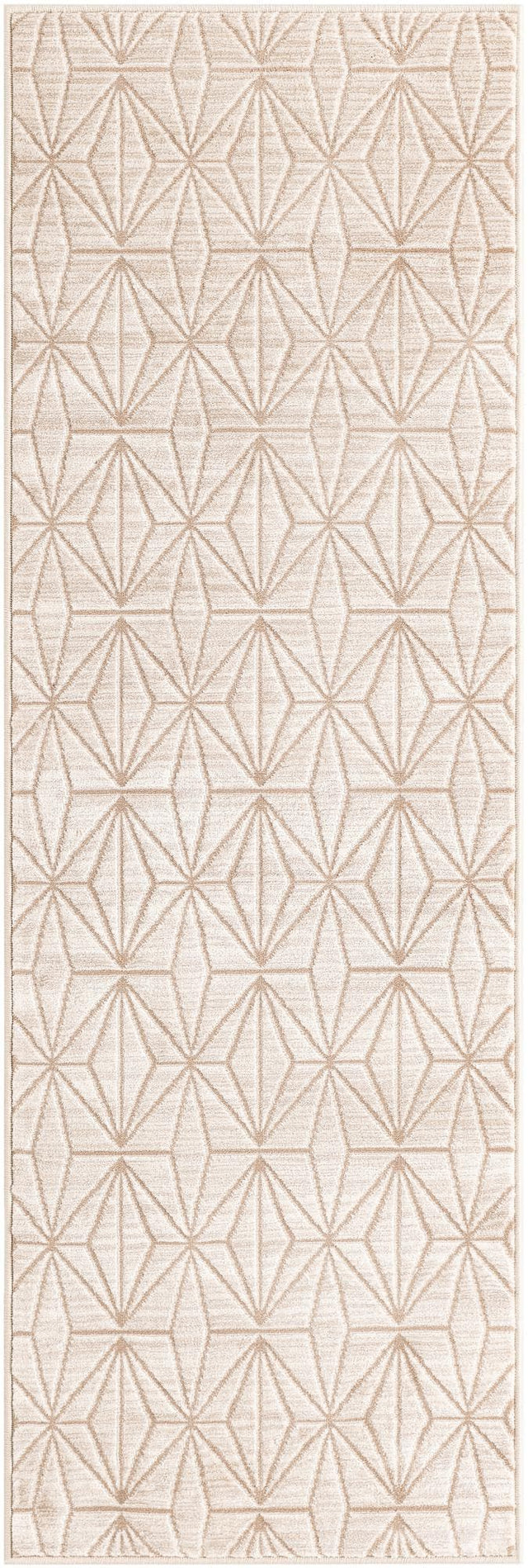 Beige 2' x 6' 1 Jill Zarin Uptown Runner Area Rug 70% Polypropylene & 30% Polyester Contemporary Carpet for Living, Dining, Office, Bedroom for Sale at Rug Engine