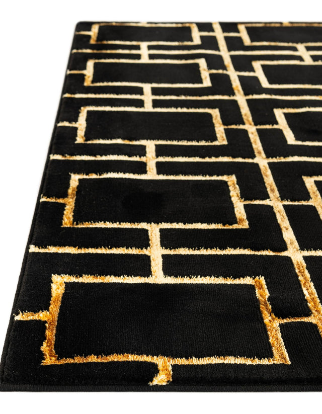 Black and Gold 5' 3 x 8' Marilyn Monroe Glam Rectangle Area Rug 70% Polypropylene & 30% Polyester Vivid Geometric Modern Carpet for Interior Home Decor for Sale at Rug Engine