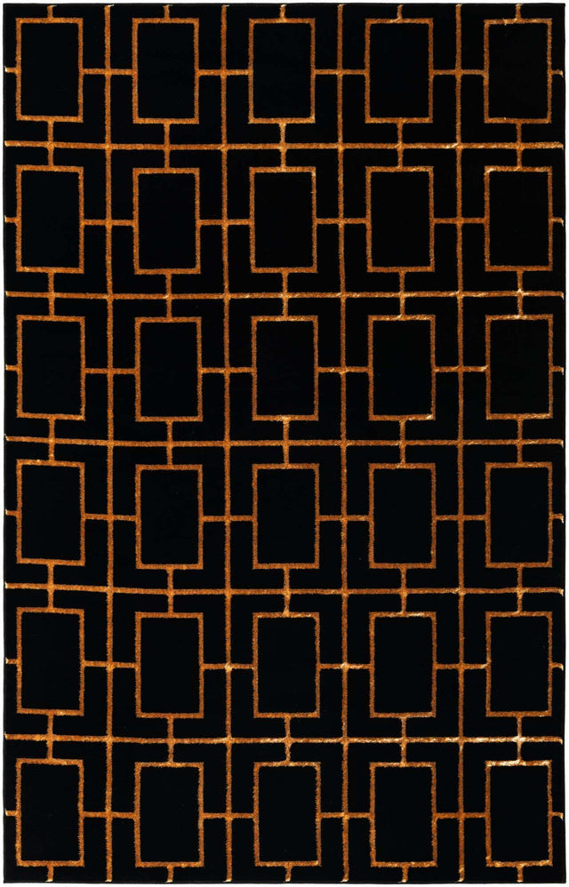 Black and Gold 5' 3 x 8' Marilyn Monroe Glam Rectangle Area Rug 70% Polypropylene & 30% Polyester Vivid Geometric Modern Carpet for Interior Home Decor for Sale at Rug Engine