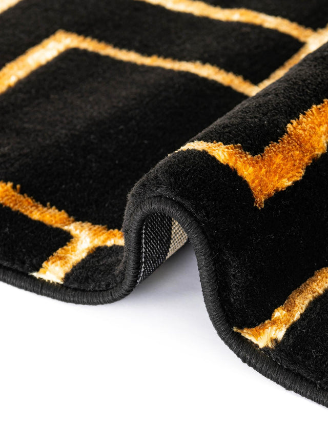 Black and Gold 7' 10 x 7' 10 Marilyn Monroe Glam Square Area Rug 70% Polypropylene & 30% Polyester Vivid Geometric Modern Carpet for Interior Home Decor for Sale at Rug Engine