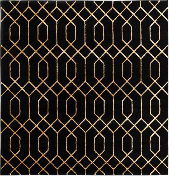 Black and Gold 7' 10 x 7' 10 Marilyn Monroe Glam Square Area Rug 70% Polypropylene & 30% Polyester Vivid Geometric Modern Carpet for Interior Home Decor for Sale at Rug Engine