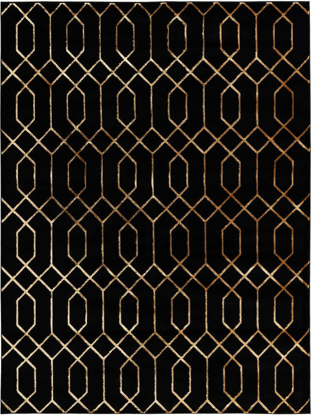 Black and Gold 7' 10 x 10' Marilyn Monroe Glam Rectangle Area Rug 70% Polypropylene & 30% Polyester Vivid Geometric Modern Carpet for Interior Home Decor for Sale at Rug Engine