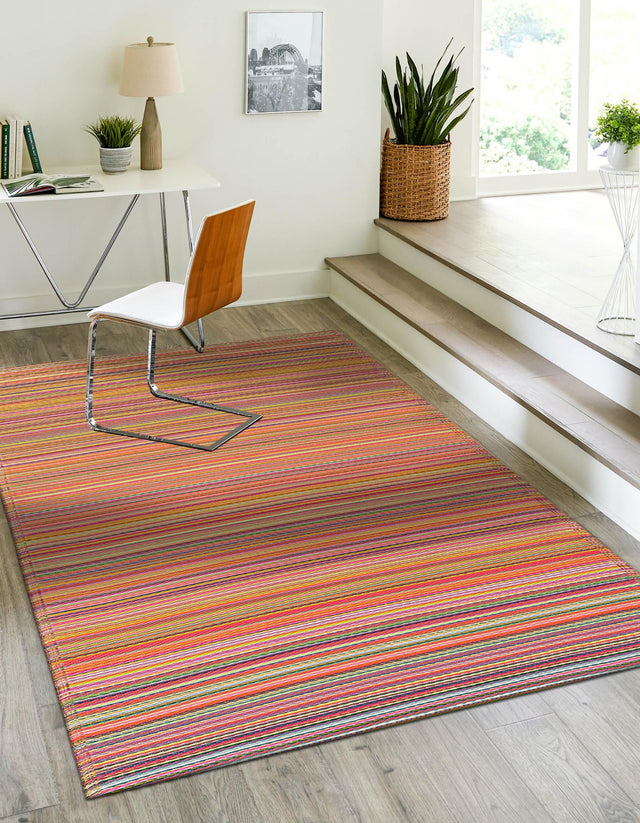 Multicolor 4' 1 x 6' 1 Vista Breeze Outdoor Rectangle Area Rug Weather Resistant for Patio, Deck, Terrace, Balcony, Porch Colorful Vivid Modern Outside Carpet for Sale at Rug Engine