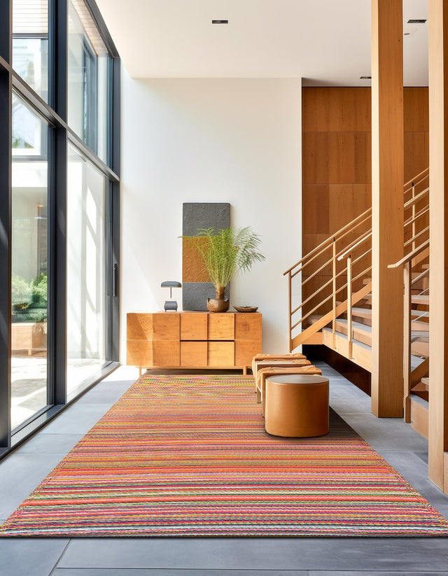 Multicolor 4' 1 x 6' 1 Vista Breeze Outdoor Rectangle Area Rug Weather Resistant for Patio, Deck, Terrace, Balcony, Porch Colorful Vivid Modern Outside Carpet for Sale at Rug Engine