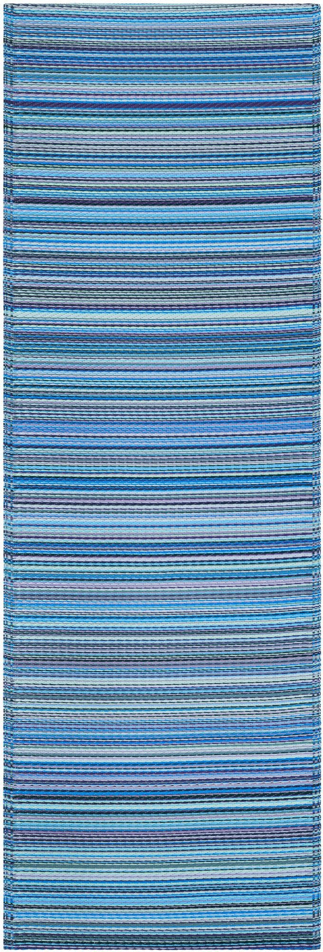 Blue 2' x 6' 1 Vista Breeze Outdoor Runner Area Rug Weather Resistant for Patio, Deck, Terrace, Balcony, Porch Colorful Vivid Modern Outside Carpet for Sale at Rug Engine
