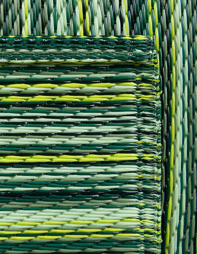 Green 2' x 6' 1 Vista Breeze Outdoor Runner Area Rug Weather Resistant for Patio, Deck, Terrace, Balcony, Porch Colorful Vivid Modern Outside Carpet for Sale at Rug Engine