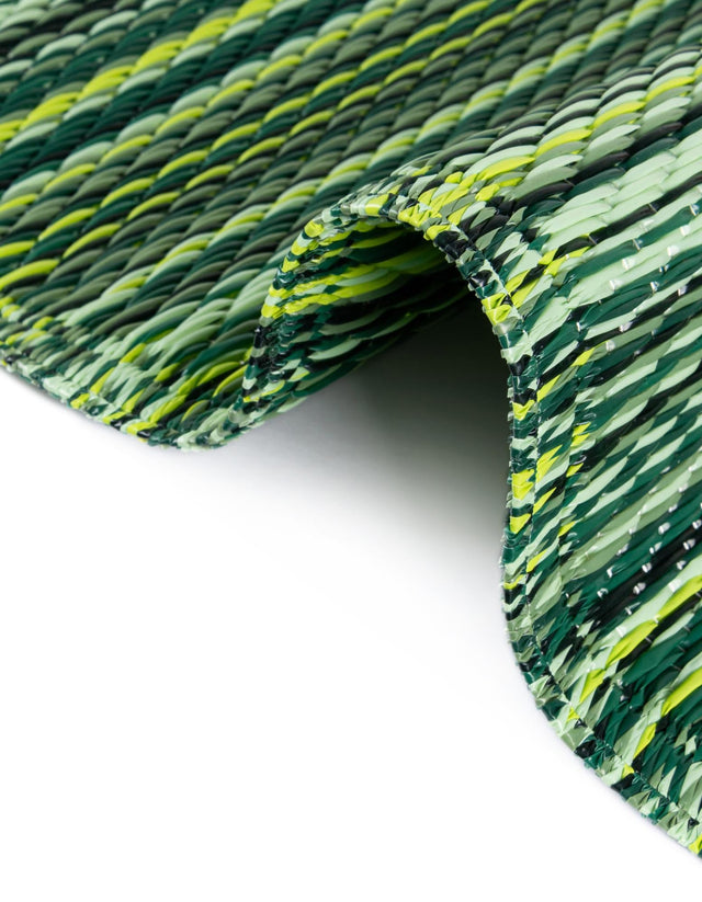 Green 2' x 6' 1 Vista Breeze Outdoor Runner Area Rug Weather Resistant for Patio, Deck, Terrace, Balcony, Porch Colorful Vivid Modern Outside Carpet for Sale at Rug Engine