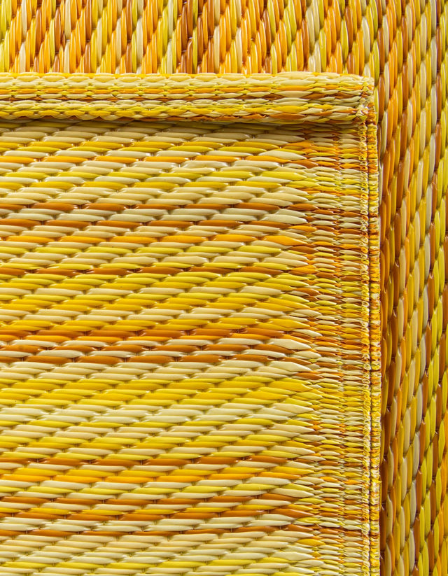 Yellow 2' x 6' 1 Vista Breeze Outdoor Runner Area Rug Weather Resistant for Patio, Deck, Terrace, Balcony, Porch Colorful Vivid Modern Outside Carpet for Sale at Rug Engine