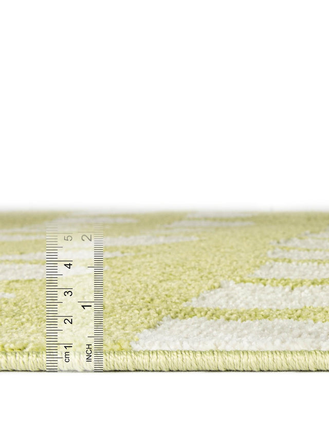 Pastel Green 5' 1 x 8' Whimsy Kids Rectangle Area Rug for Baby Nursery, Toddler Playroom, Bedrooms