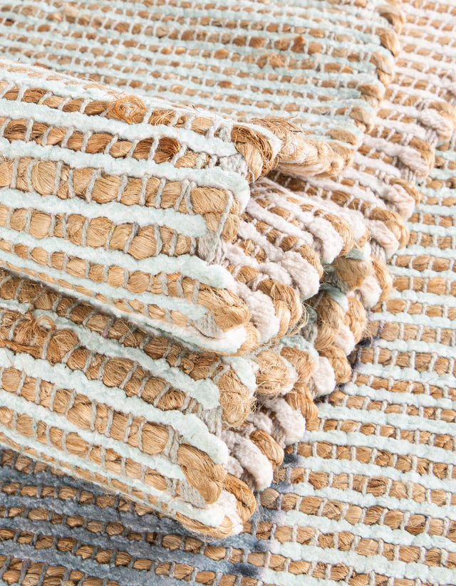 Multicolor 4' 1 x 6' 1 Chenille Jute Rectangle Area Rug Vintage Distressed Boho All Natural Eco-Friendly Sustainable Carpet for Living Dining Office Dorm Rooms for Sale at Rug Engine