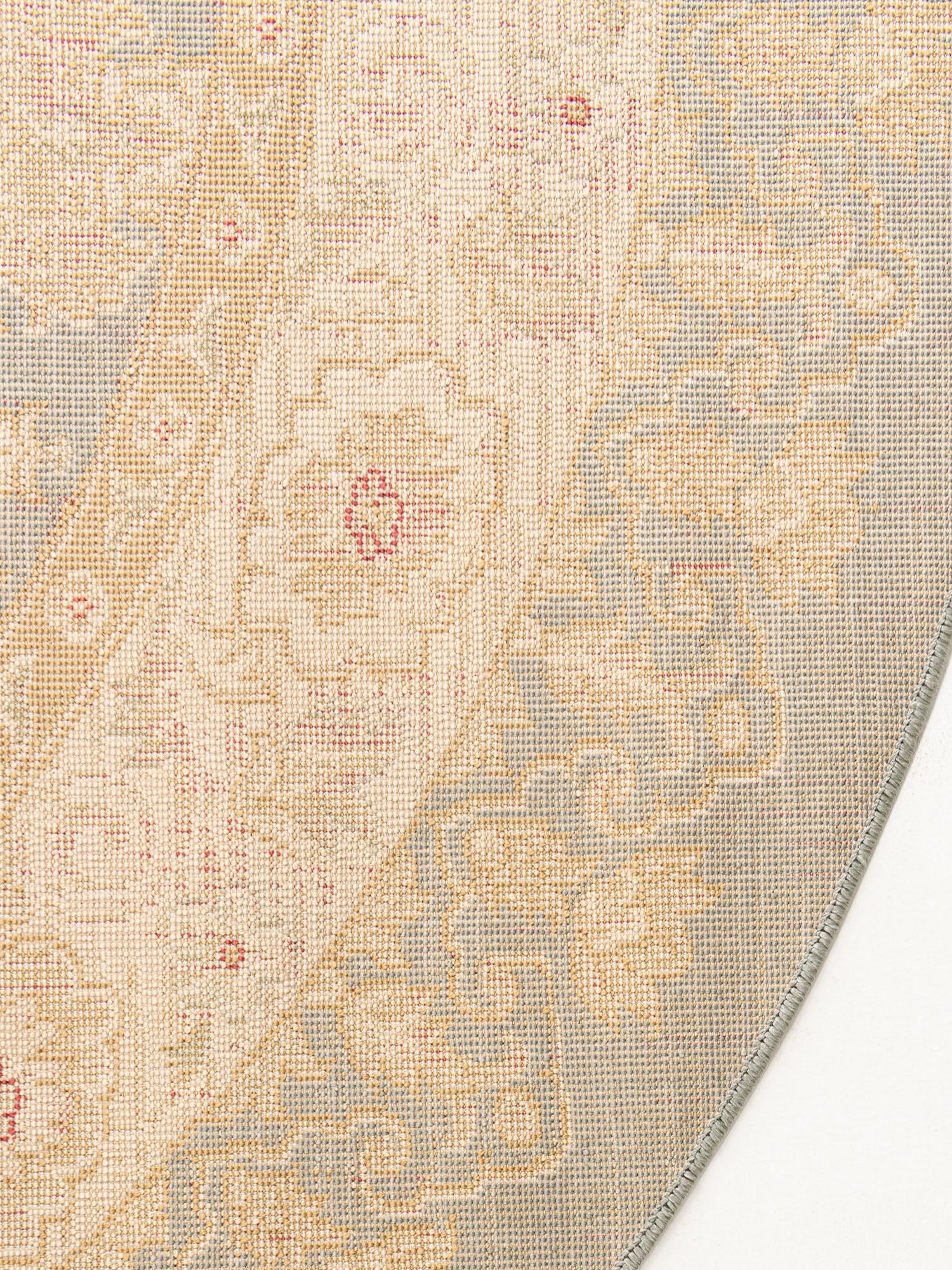 Blue 8' x 8' Edinburgh Round Area Rug 100% Polypropylene Easy Clean With Cotton Backing Traditional Classic Design Carpet for Living, Dining Room, Office for Sale at Rug Engine