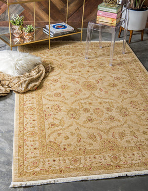 Cream 5' 1 x 8' Edinburgh Rectangle Area Rug 100% Polypropylene Easy Clean With Cotton Backing Traditional Classic Design Carpet for Living, Dining Room, Office for Sale at Rug Engine