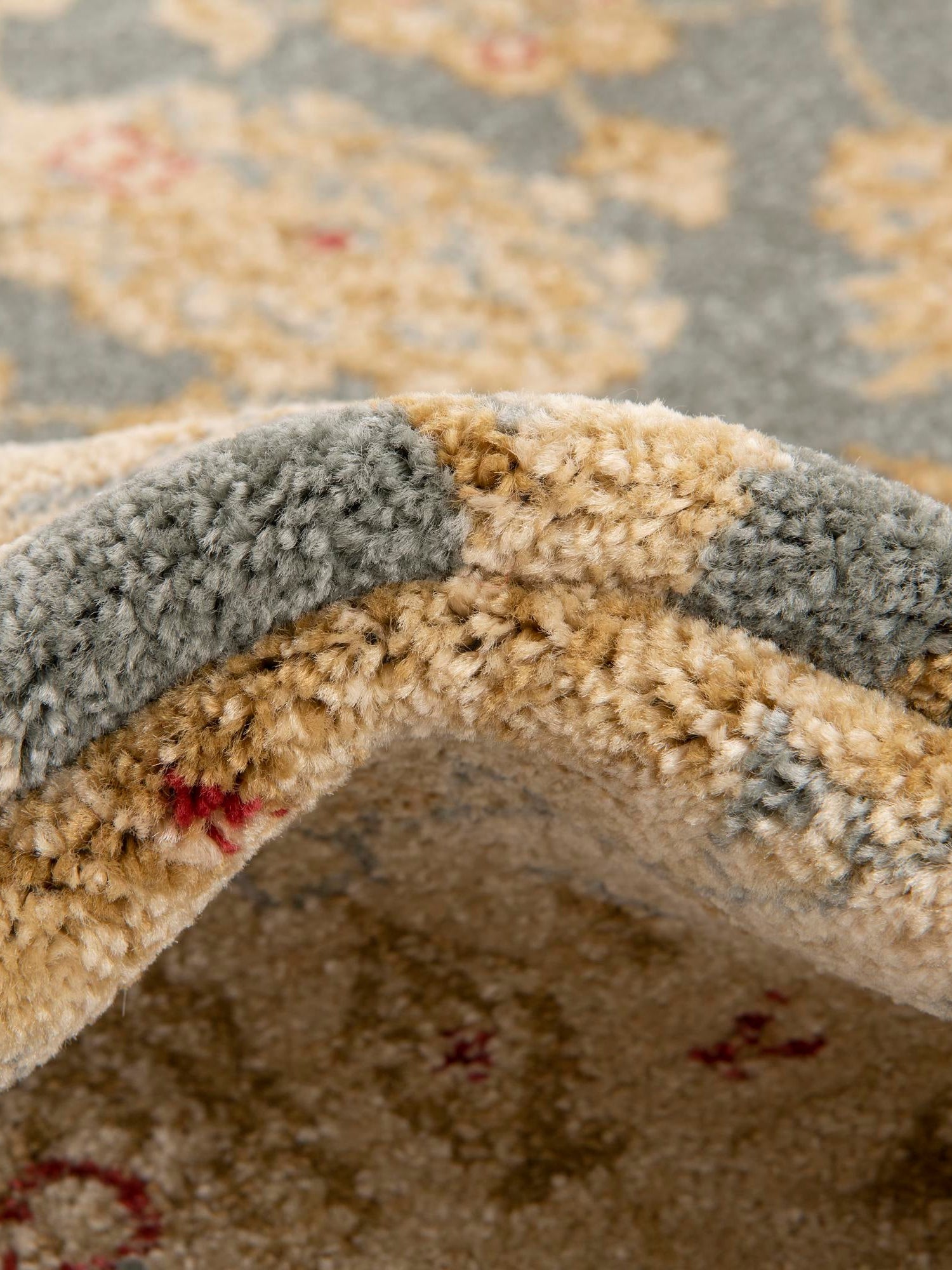 Blue 6' 1 x 6' 1 Edinburgh Round Area Rug 100% Polypropylene Easy Clean With Cotton Backing Traditional Classic Design Carpet for Living, Dining Room, Office for Sale at Rug Engine