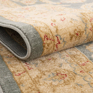 Blue 2' 7 x 10' Edinburgh Runner Area Rug 100% Polypropylene Easy Clean With Cotton Backing Traditional Classic Design Carpet for Living, Dining Room, Office for Sale at Rug Engine