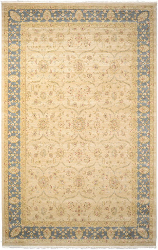 Champagne 10' 6 x 16' 5 Edinburgh Rectangle Area Rug 100% Polypropylene Easy Clean With Cotton Backing Traditional Classic Design Carpet for Living, Dining Room, Office for Sale at Rug Engine