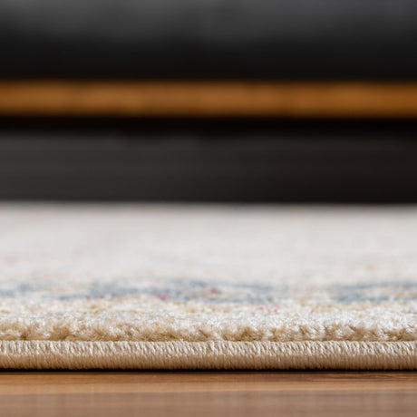 Champagne 6' 1 x 6' 1 Edinburgh Round Area Rug 100% Polypropylene Easy Clean With Cotton Backing Traditional Classic Design Carpet for Living, Dining Room, Office for Sale at Rug Engine