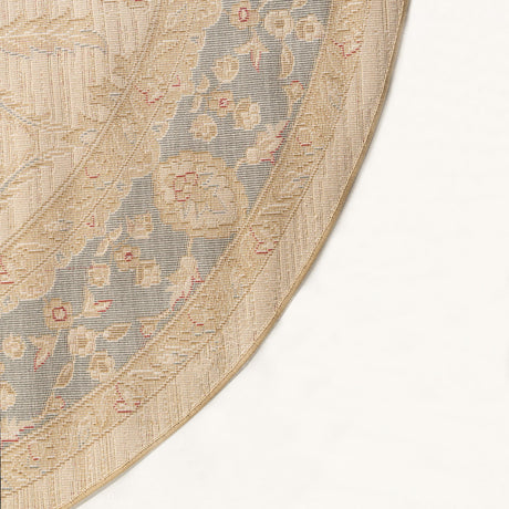 Champagne 6' 1 x 6' 1 Edinburgh Round Area Rug 100% Polypropylene Easy Clean With Cotton Backing Traditional Classic Design Carpet for Living, Dining Room, Office for Sale at Rug Engine