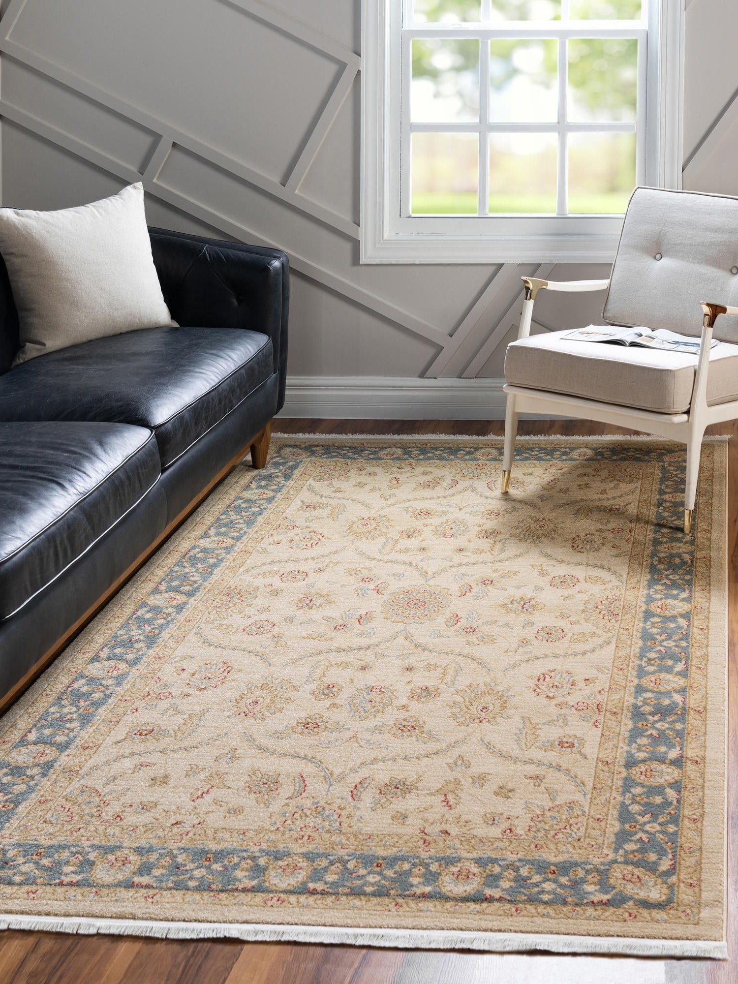 Champagne 10' 6 x 16' 5 Edinburgh Rectangle Area Rug 100% Polypropylene Easy Clean With Cotton Backing Traditional Classic Design Carpet for Living, Dining Room, Office for Sale at Rug Engine