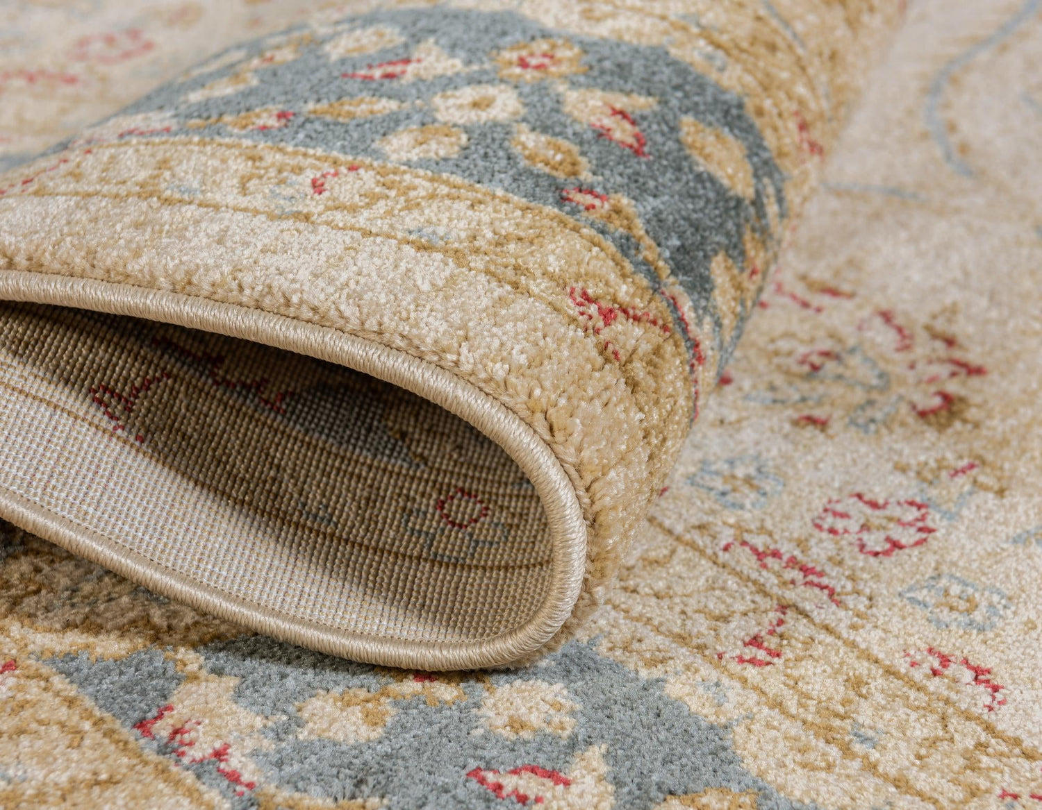 Champagne 10' 6 x 16' 5 Edinburgh Rectangle Area Rug 100% Polypropylene Easy Clean With Cotton Backing Traditional Classic Design Carpet for Living, Dining Room, Office for Sale at Rug Engine