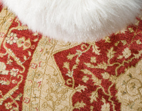 Red 8' x 8' Edinburgh Round Area Rug 100% Polypropylene Easy Clean With Cotton Backing Traditional Classic Design Carpet for Living, Dining Room, Office for Sale at Rug Engine