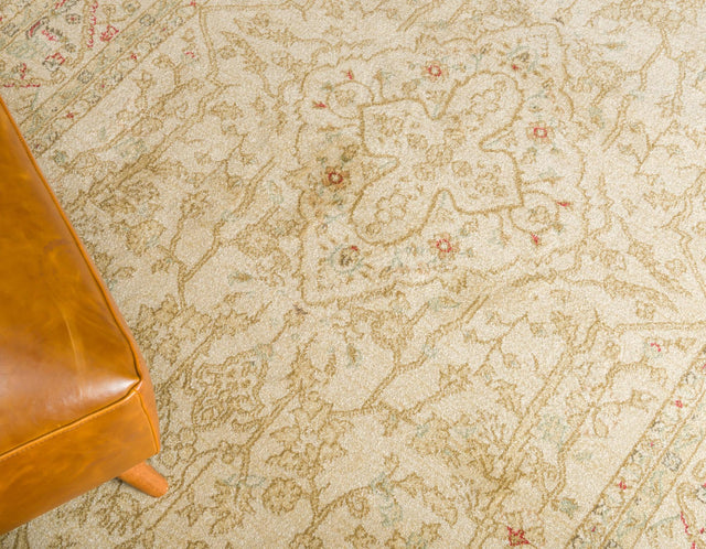 Cream 5' 1 x 8' Edinburgh Rectangle Area Rug 100% Polypropylene Easy Clean With Cotton Backing Traditional Classic Design Carpet for Living, Dining Room, Office for Sale at Rug Engine