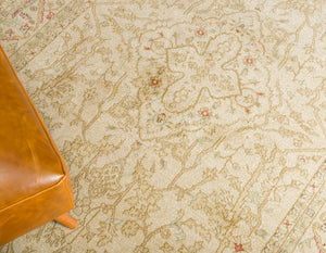 Cream 3' 3 x 5' 3 Edinburgh Rectangle Area Rug 100% Polypropylene Easy Clean With Cotton Backing Traditional Classic Design Carpet for Living, Dining Room, Office for Sale at Rug Engine