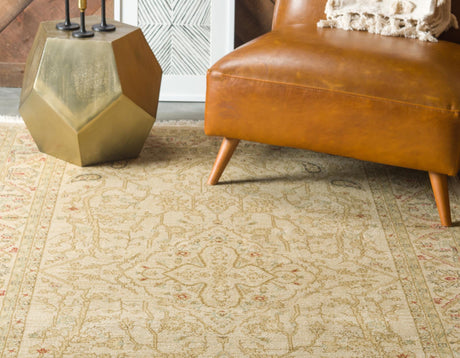 Cream 5' 1 x 8' Edinburgh Rectangle Area Rug 100% Polypropylene Easy Clean With Cotton Backing Traditional Classic Design Carpet for Living, Dining Room, Office for Sale at Rug Engine
