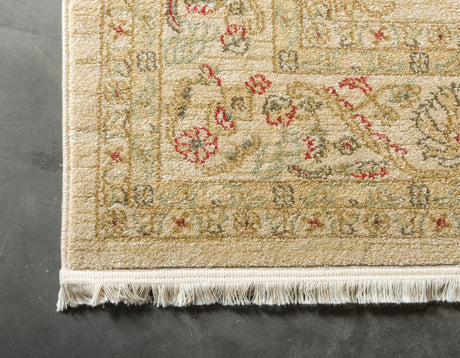 Cream 5' 1 x 8' Edinburgh Rectangle Area Rug 100% Polypropylene Easy Clean With Cotton Backing Traditional Classic Design Carpet for Living, Dining Room, Office for Sale at Rug Engine