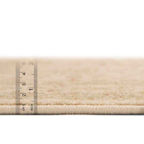 Cream 8' x 8' Edinburgh Round Area Rug 100% Polypropylene Easy Clean With Cotton Backing Traditional Classic Design Carpet for Living, Dining Room, Office for Sale at Rug Engine