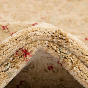 Cream 6' 1 x 6' 1 Edinburgh Round Area Rug 100% Polypropylene Easy Clean With Cotton Backing Traditional Classic Design Carpet for Living, Dining Room, Office for Sale at Rug Engine