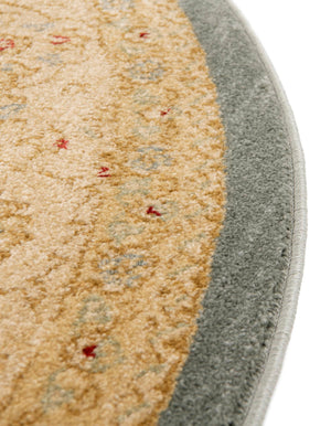 Blue 8' x 8' Edinburgh Round Area Rug 100% Polypropylene Easy Clean With Cotton Backing Traditional Classic Design Carpet for Living, Dining Room, Office for Sale at Rug Engine