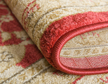 Red 3' 3 x 5' 3 Edinburgh Rectangle Area Rug 100% Polypropylene Easy Clean With Cotton Backing Traditional Classic Design Carpet for Living, Dining Room, Office for Sale at Rug Engine