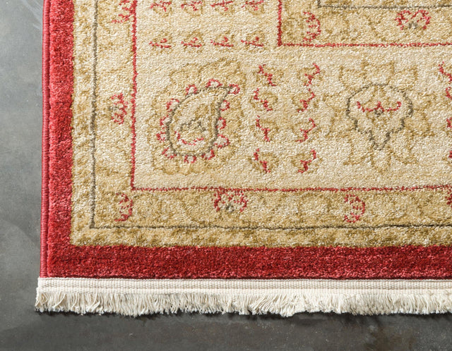 Red 7' 1 x 10' Edinburgh Rectangle Area Rug 100% Polypropylene Easy Clean With Cotton Backing Traditional Classic Design Carpet for Living, Dining Room, Office for Sale at Rug Engine