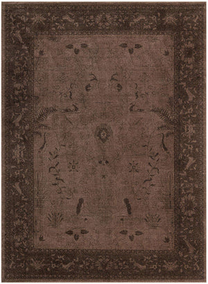 Brown 9' x 12' La Jolla Rectangle Area Rug 100% Polypropylene Traditional Pattern Easy Clean Carpet for Living, Dining, Bedroom, Office for Sale at Rug Engine