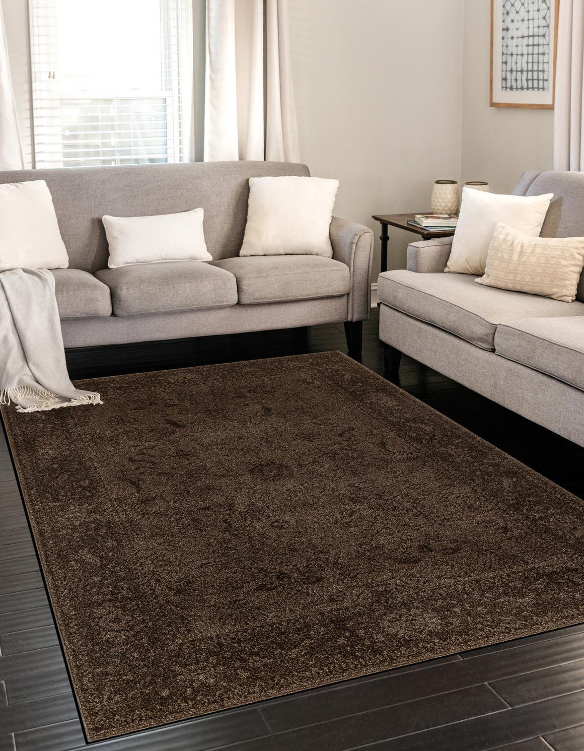 Brown 3' 1 x 5' 3 La Jolla Rectangle Area Rug 100% Polypropylene Traditional Pattern Easy Clean Carpet for Living, Dining, Bedroom, Office for Sale at Rug Engine