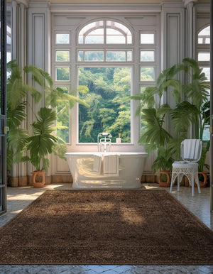 Brown 3' 1 x 5' 3 La Jolla Rectangle Area Rug 100% Polypropylene Traditional Pattern Easy Clean Carpet for Living, Dining, Bedroom, Office for Sale at Rug Engine