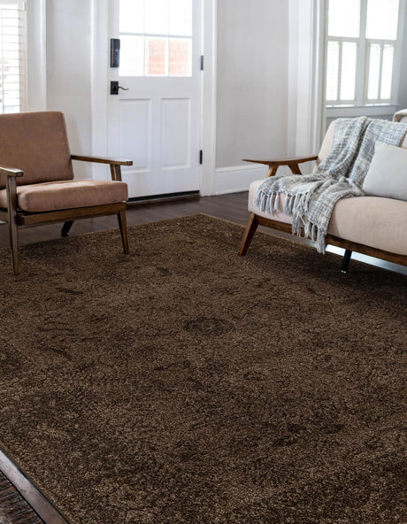 Brown 3' 1 x 5' 3 La Jolla Rectangle Area Rug 100% Polypropylene Traditional Pattern Easy Clean Carpet for Living, Dining, Bedroom, Office for Sale at Rug Engine