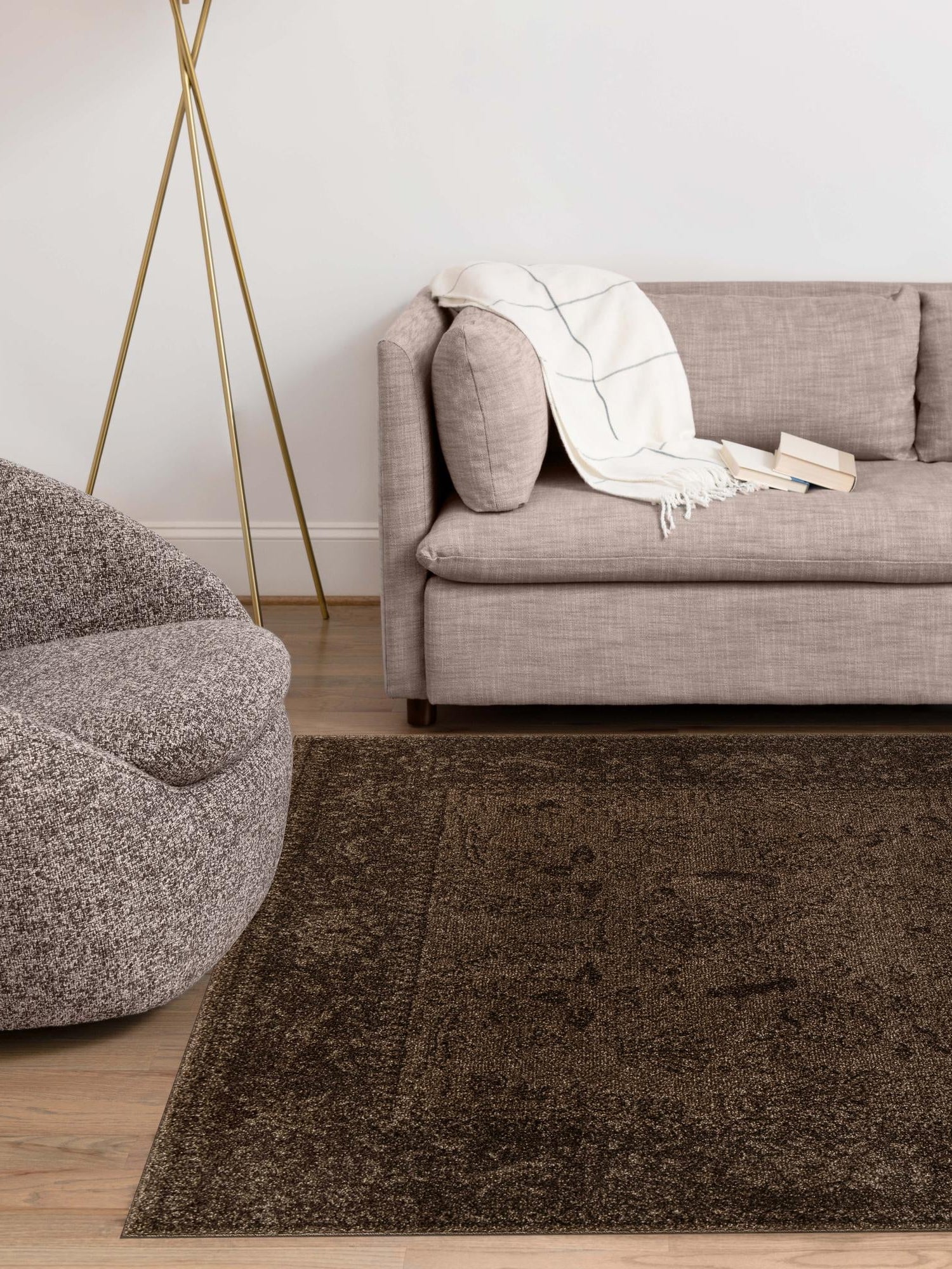 Brown 3' 1 x 5' 3 La Jolla Rectangle Area Rug 100% Polypropylene Traditional Pattern Easy Clean Carpet for Living, Dining, Bedroom, Office for Sale at Rug Engine