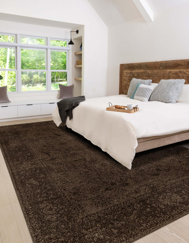 Brown 4' 1 x 6' 1 La Jolla Rectangle Area Rug 100% Polypropylene Traditional Pattern Easy Clean Carpet for Living, Dining, Bedroom, Office for Sale at Rug Engine