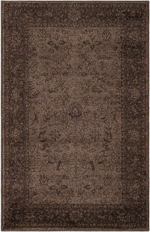 Brown 3' 1 x 5' 3 La Jolla Rectangle Area Rug 100% Polypropylene Traditional Pattern Easy Clean Carpet for Living, Dining, Bedroom, Office for Sale at Rug Engine
