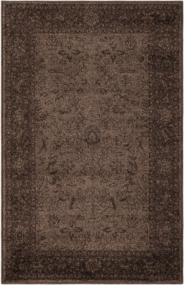 Brown 3' 1 x 5' 3 La Jolla Rectangle Area Rug 100% Polypropylene Traditional Pattern Easy Clean Carpet for Living, Dining, Bedroom, Office for Sale at Rug Engine